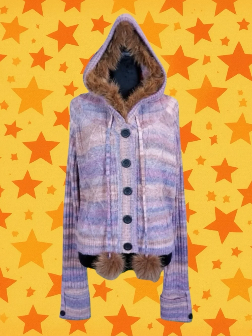 Dolls Kill Current Mood NWT Fairycore Soft Goth Eclectic Grandpa Sweater 3X - Picture 1 of 7